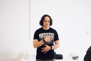 Jaleel Mackey practices breathbreak