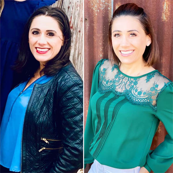 Louise Barnett, before and after