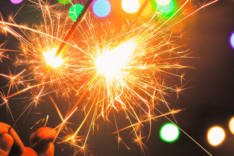 New Year's Eve sparklers